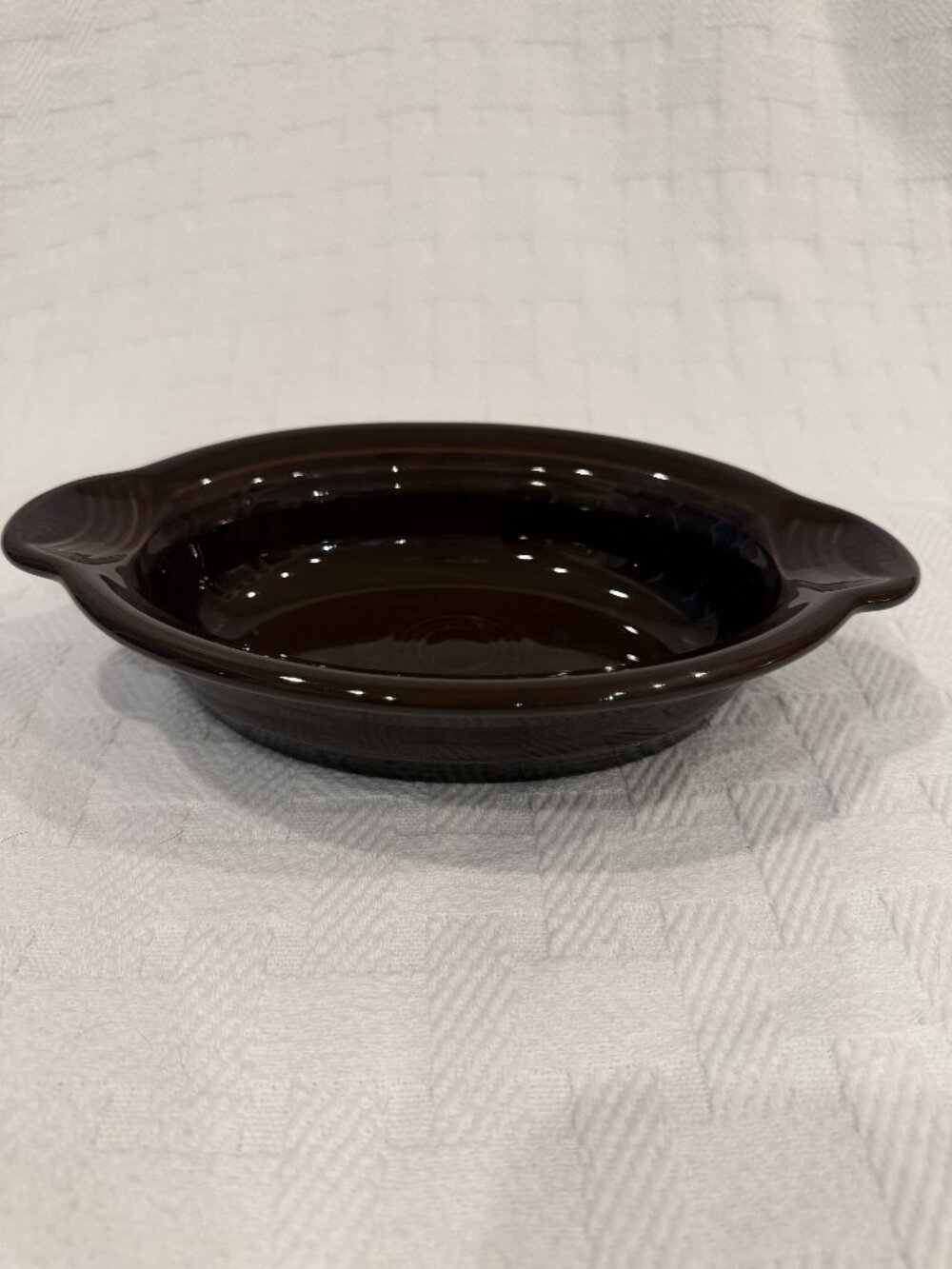 Fiesta Chocolate Brown Individual Oval Baker Au Gratin Dish HLC USA Discontinued
